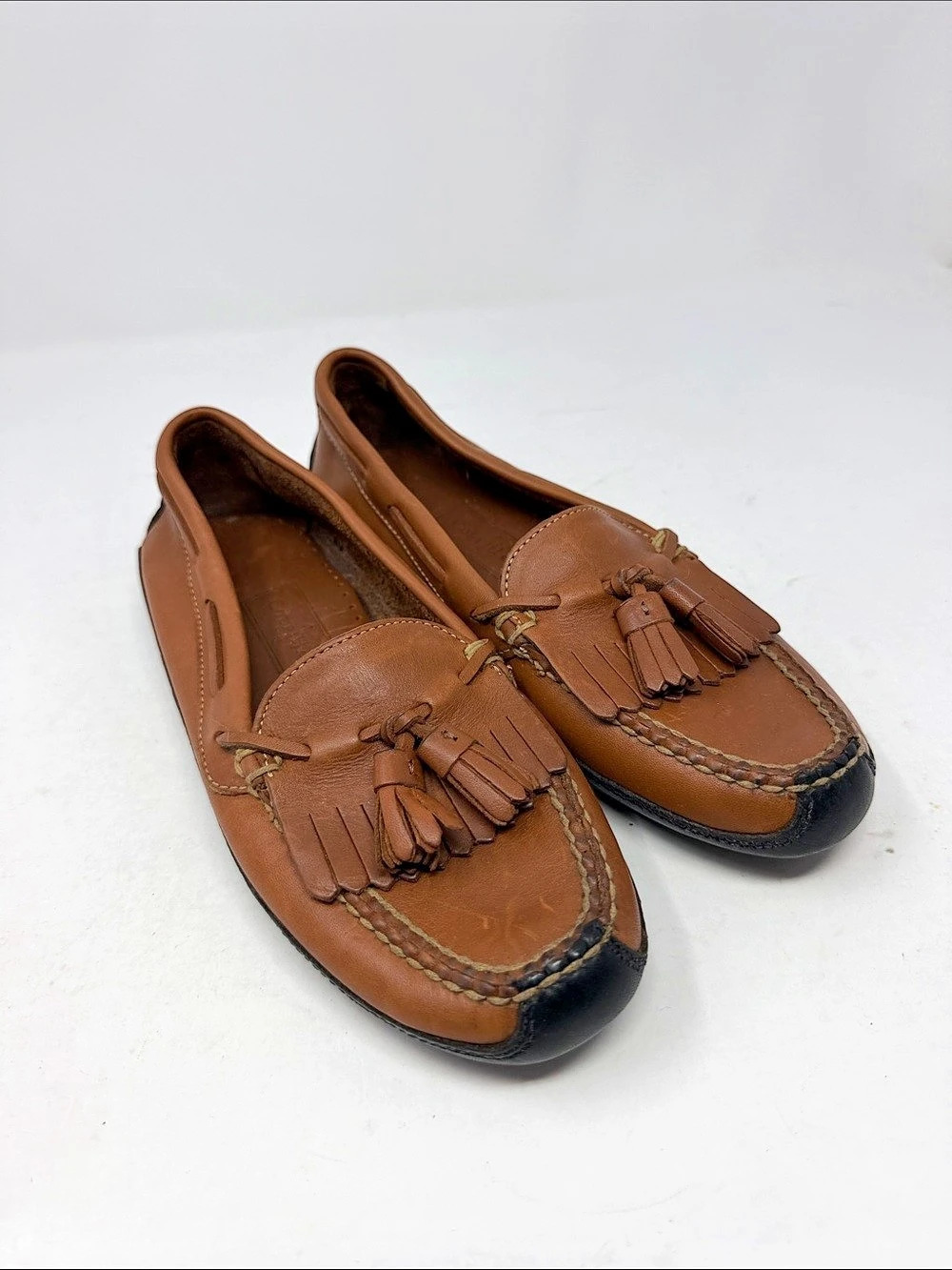 Cole Haan Country Tassel Moccasin Loafers Brown